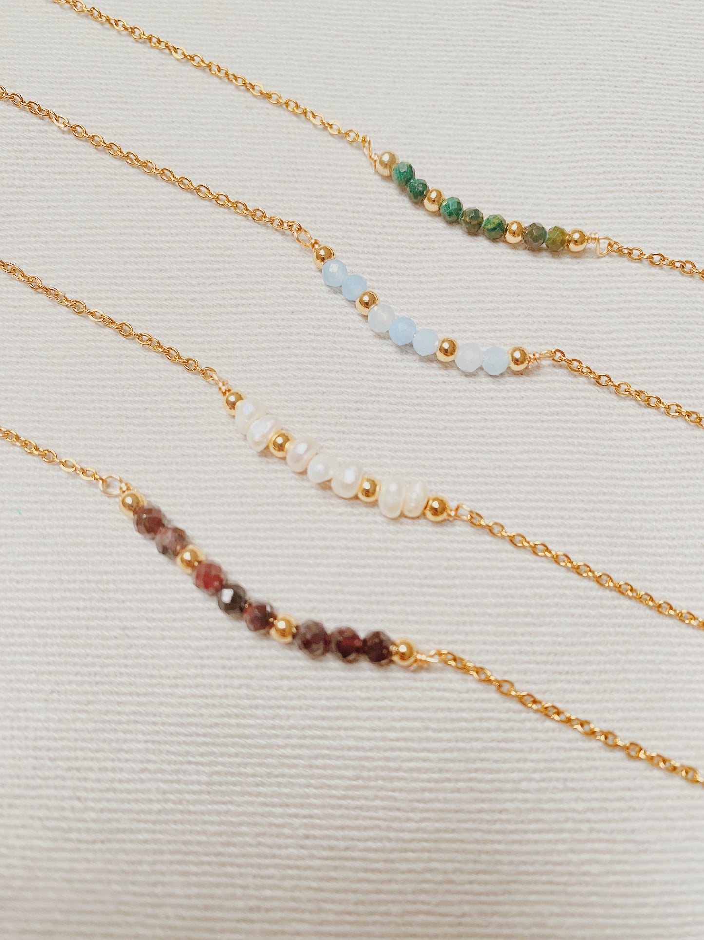 Emerald Gold Chain Bracelet
