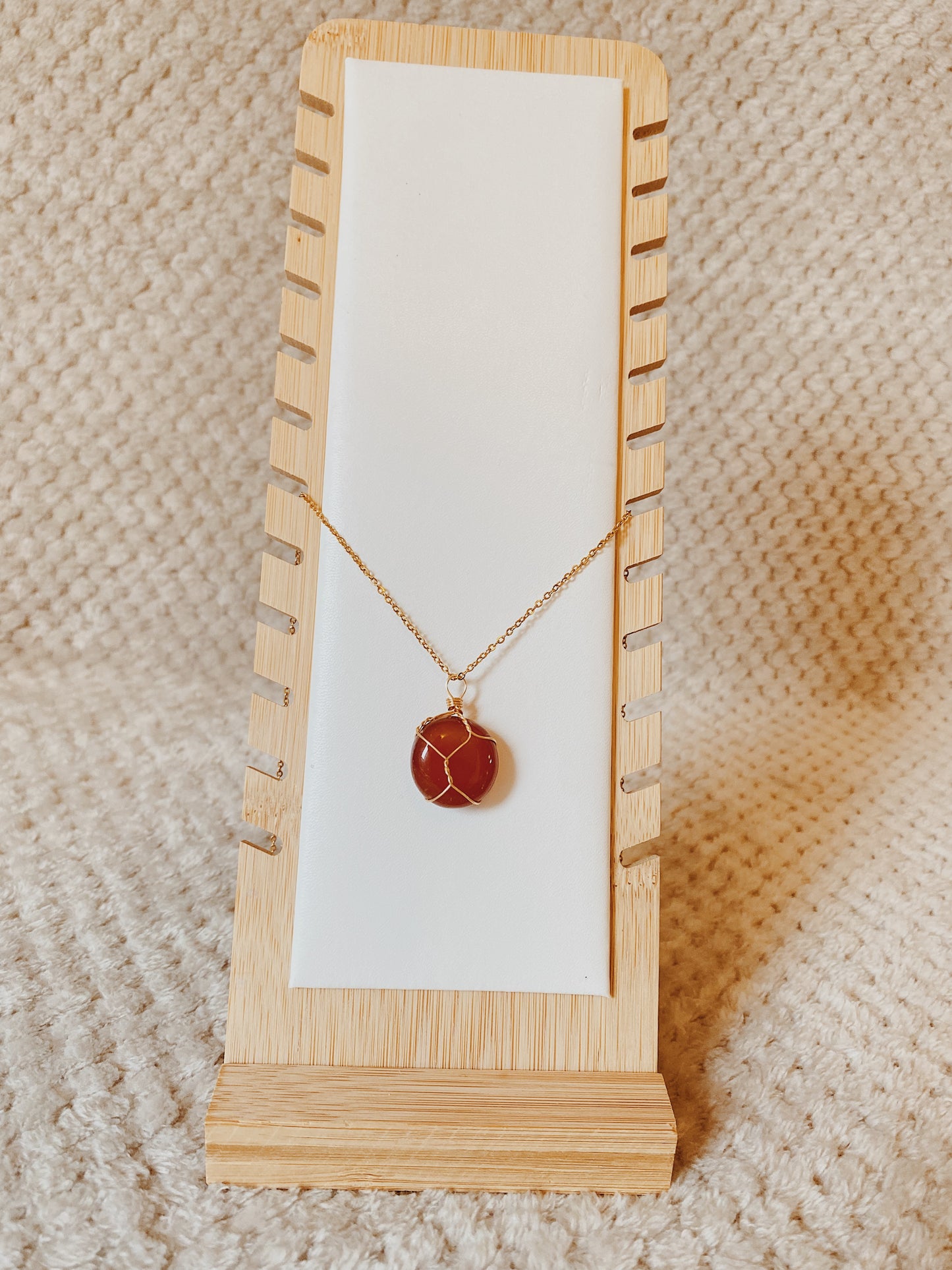 Carnelian Gold Necklace
