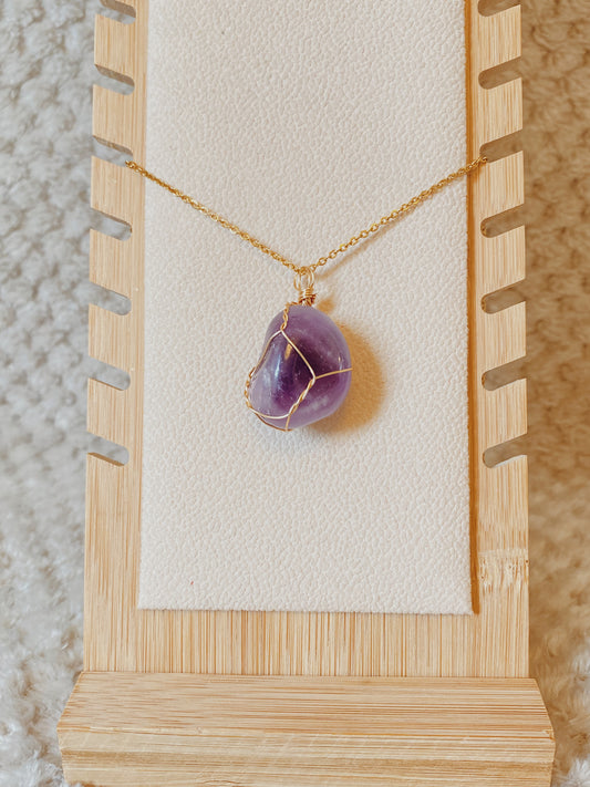 Amethyst Gold Necklace
