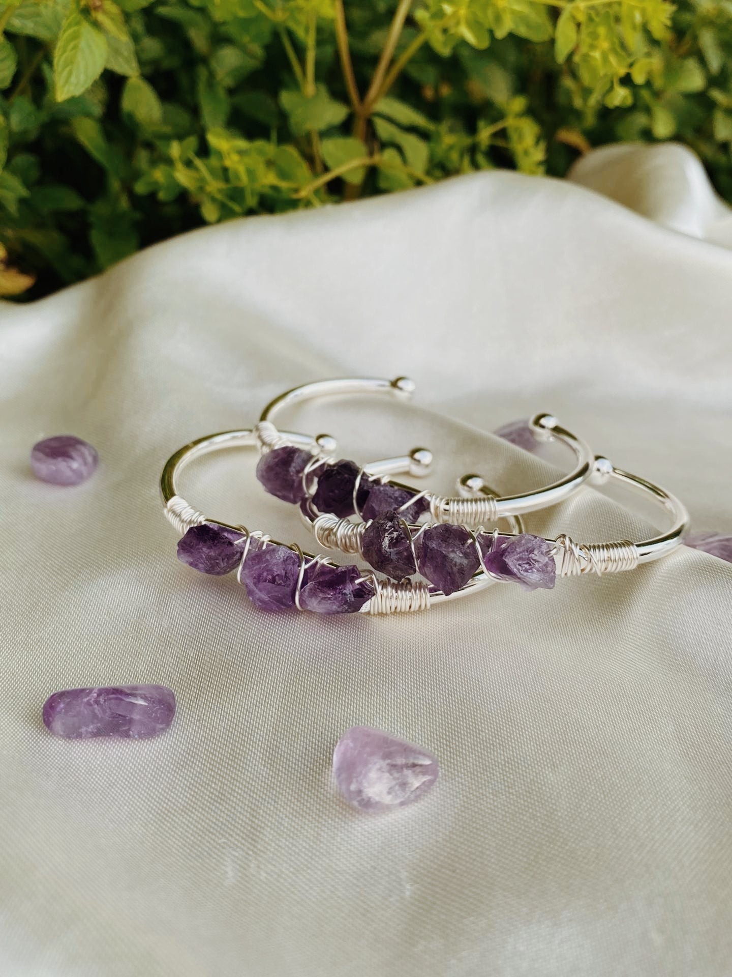 Amethyst Silver bracelet