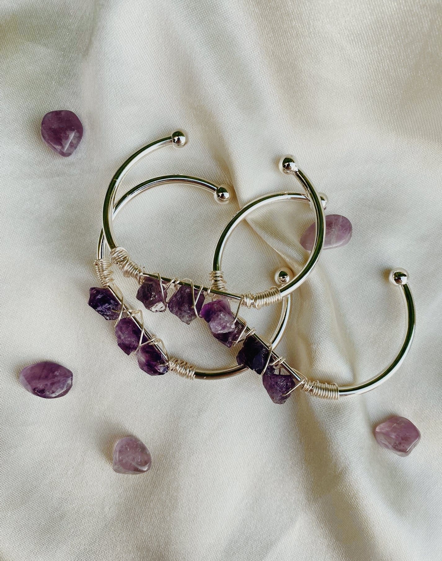 Amethyst Silver bracelet