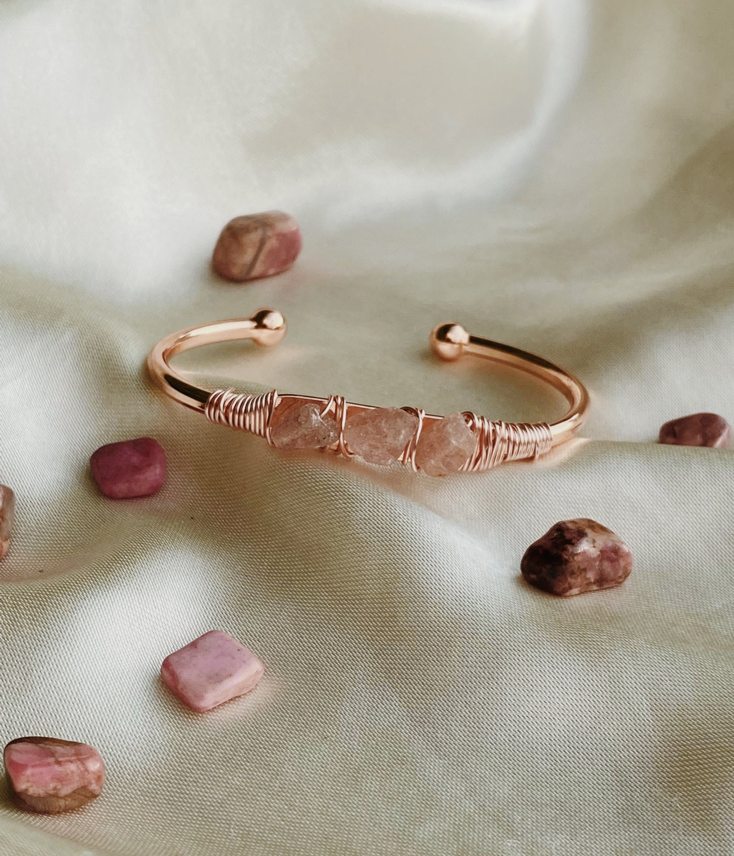 Strawberry Quartz Rose Gold bracelet