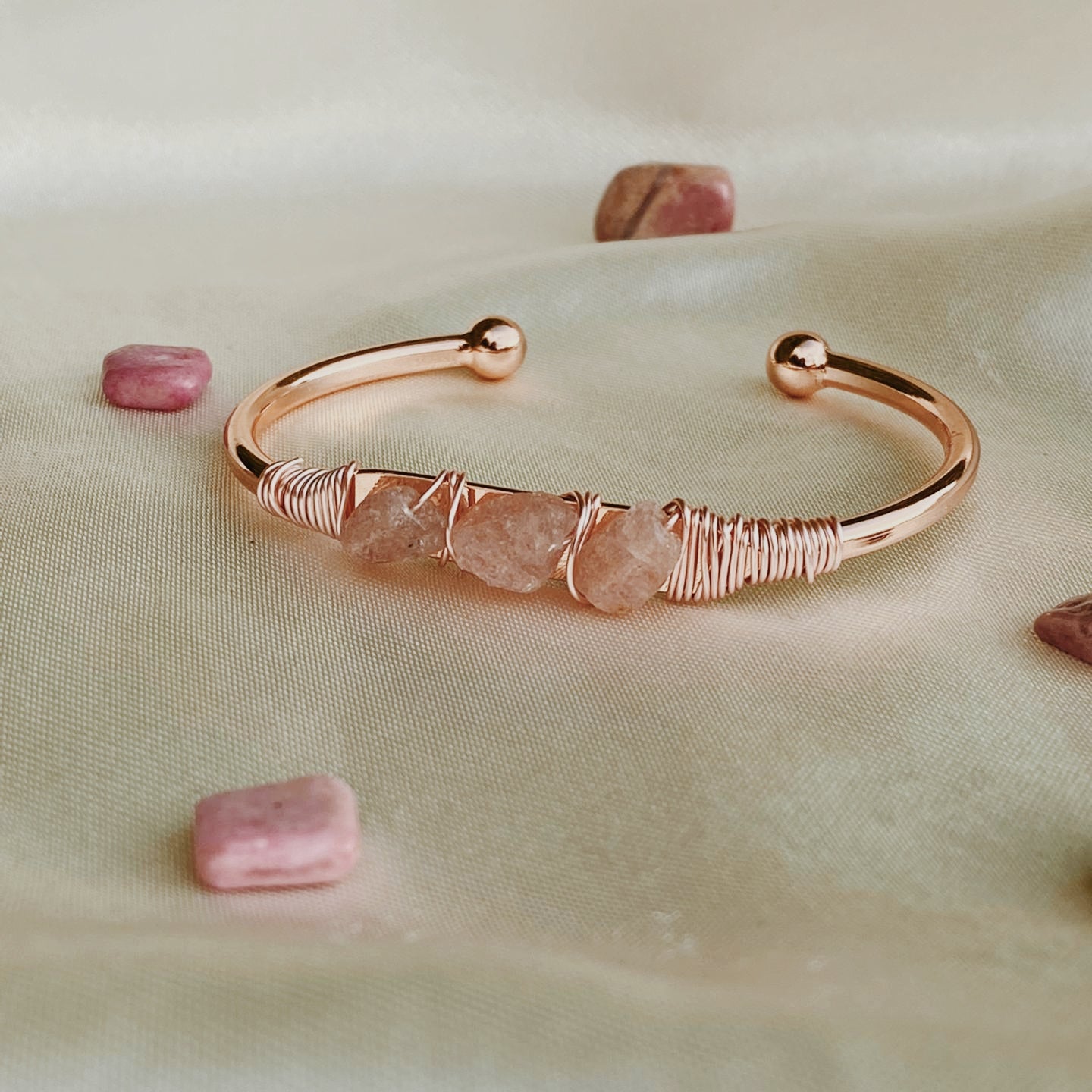 Strawberry Quartz Rose Gold bracelet