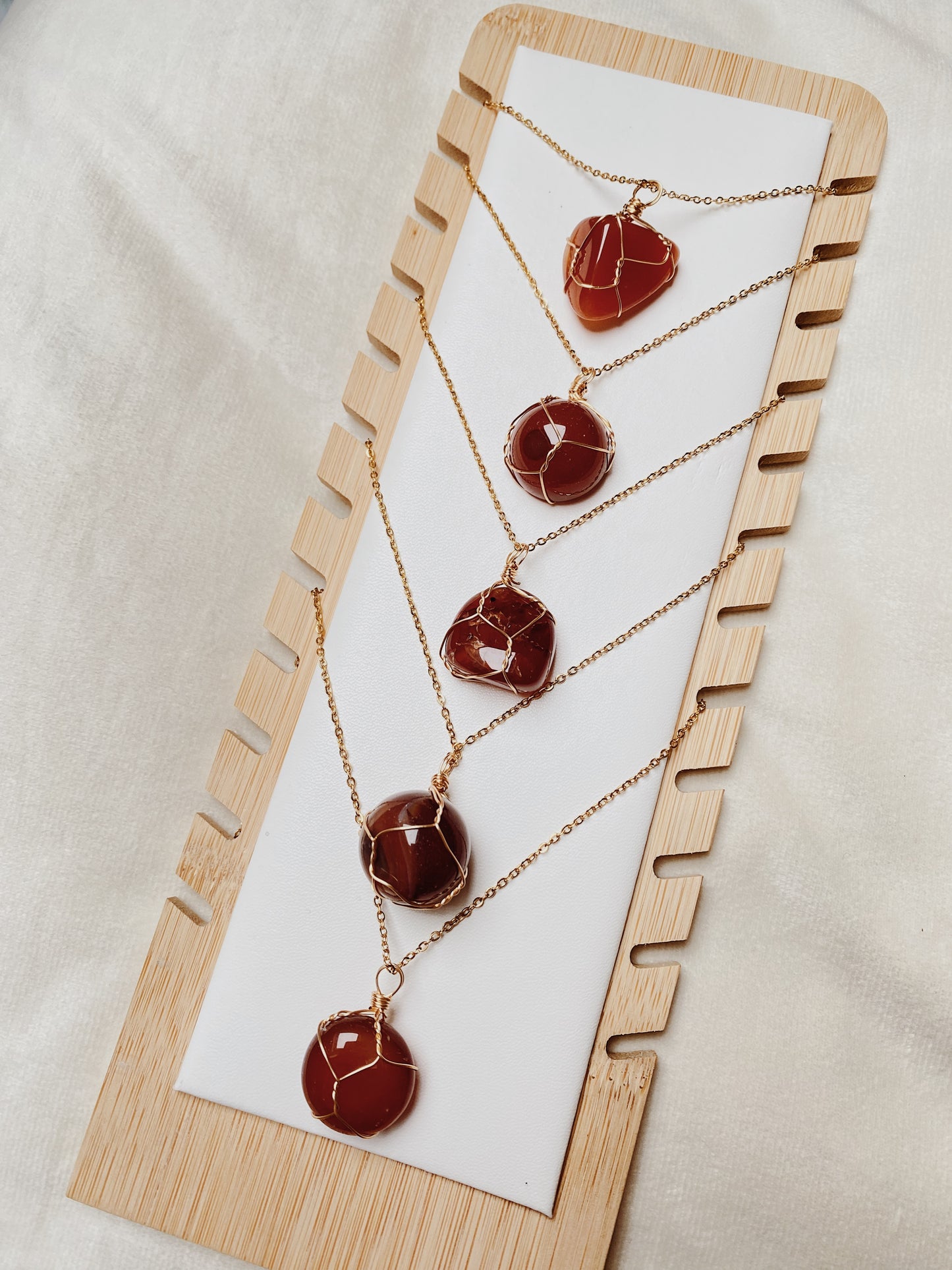 Carnelian Gold Necklace