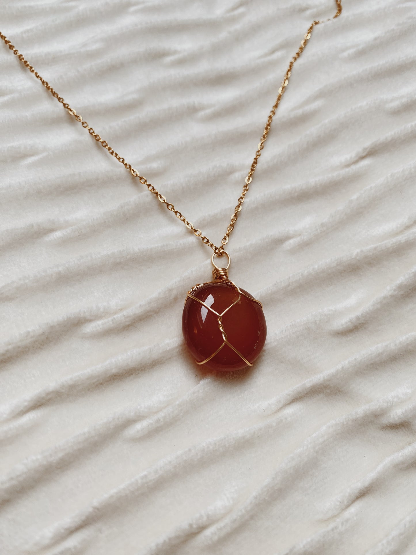 Carnelian Gold Necklace