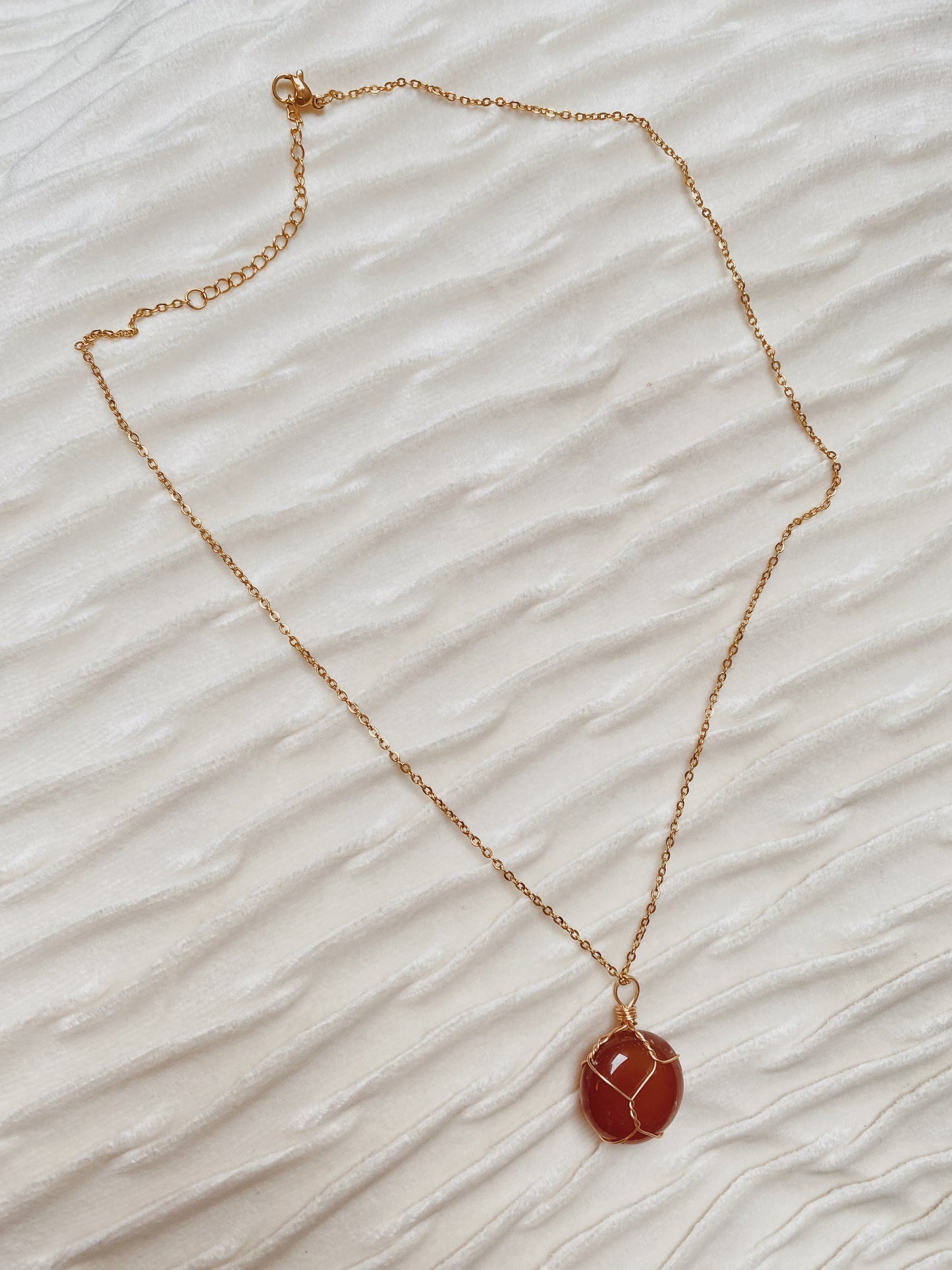 Carnelian Gold Necklace