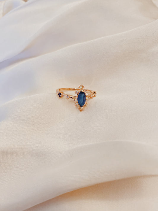 Blue Waterdrop Ring