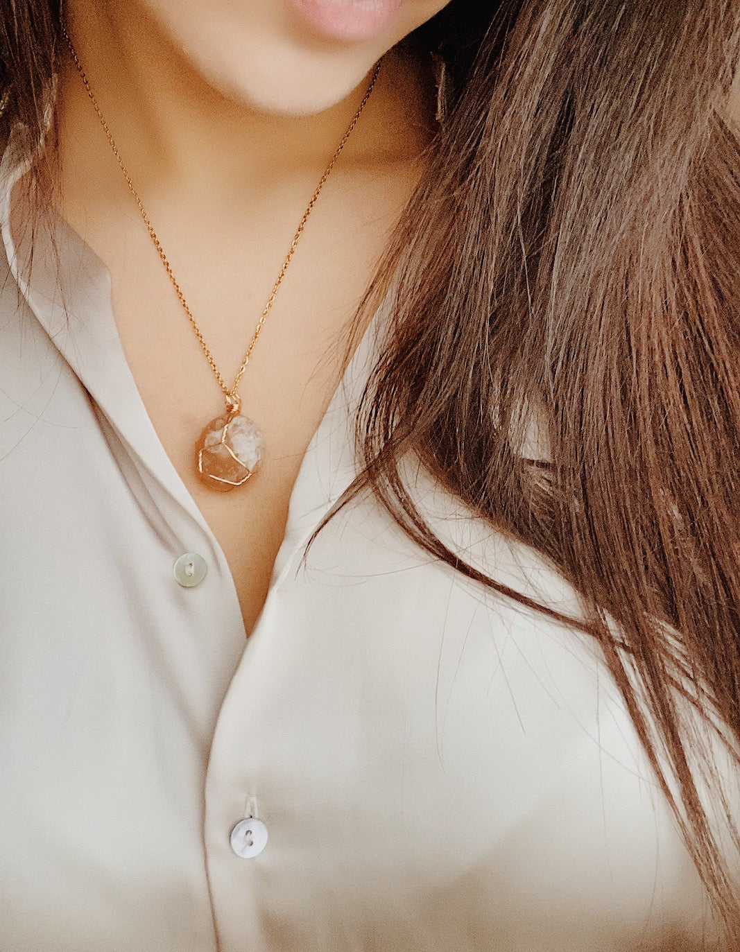 Citrine Gold Necklace