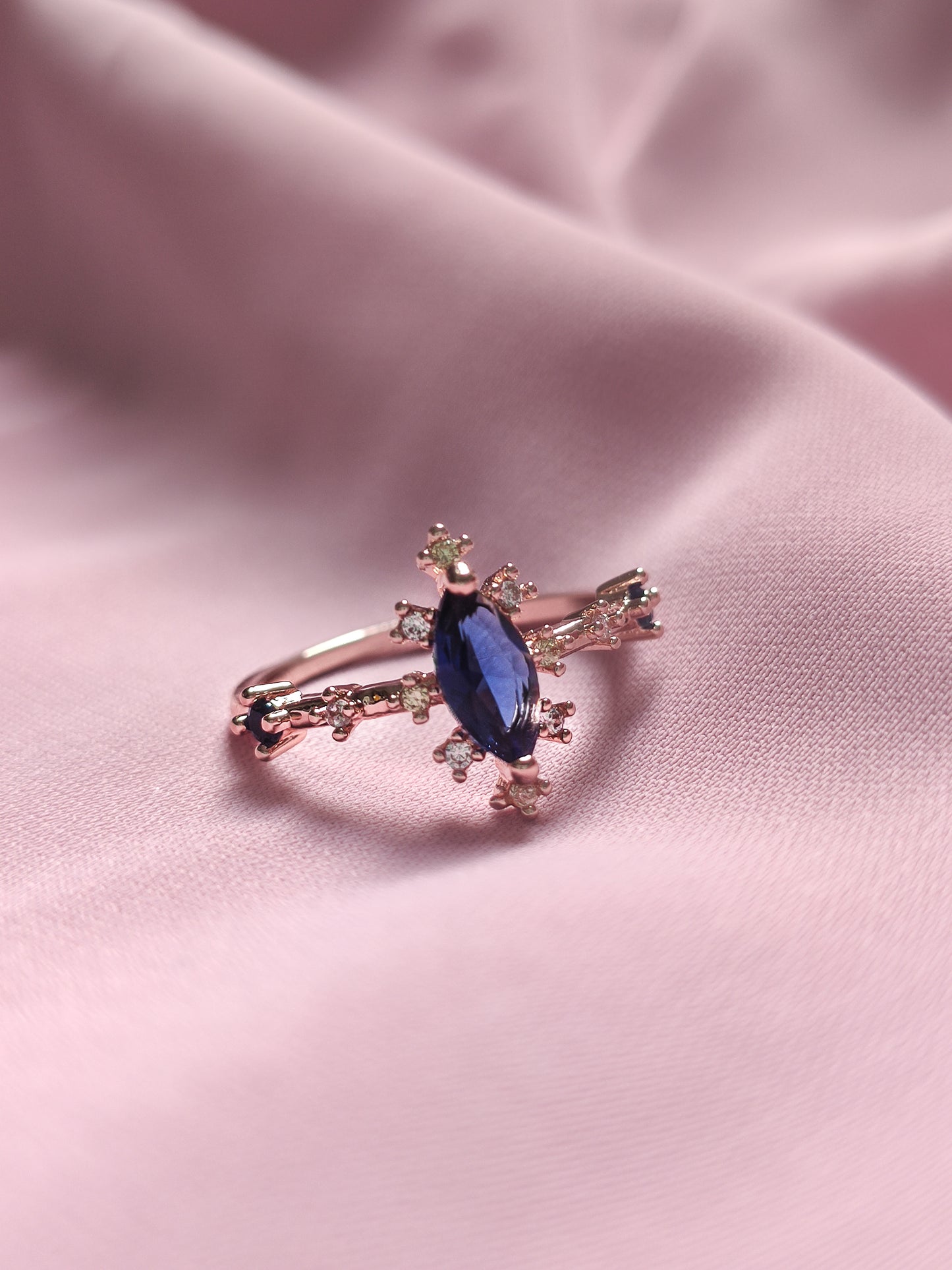 Blue Waterdrop Ring