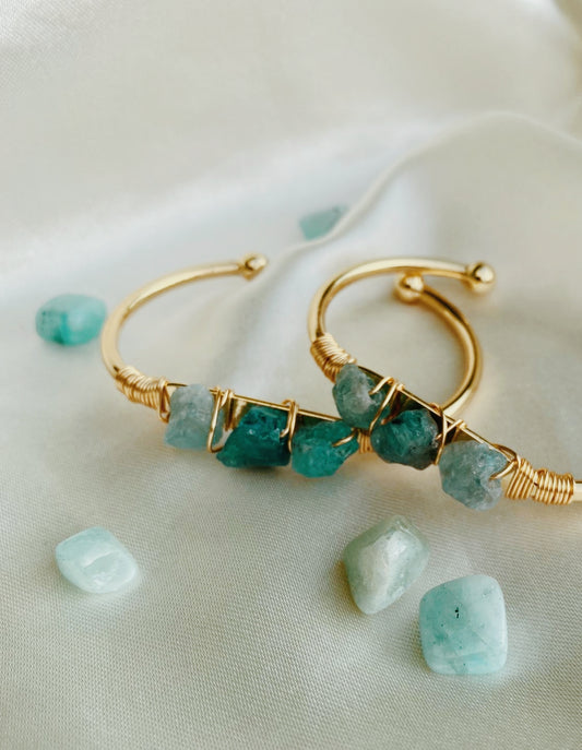 Blue Apatite Gold bracelet