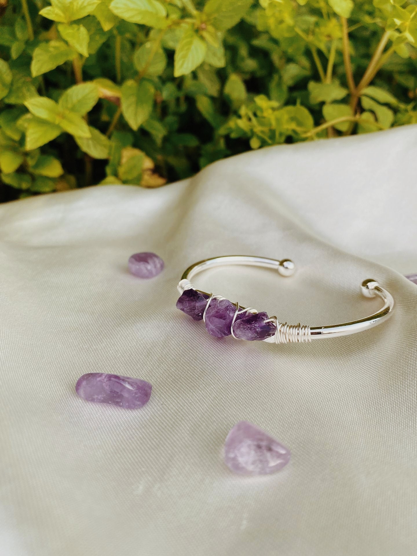 Amethyst Silver bracelet