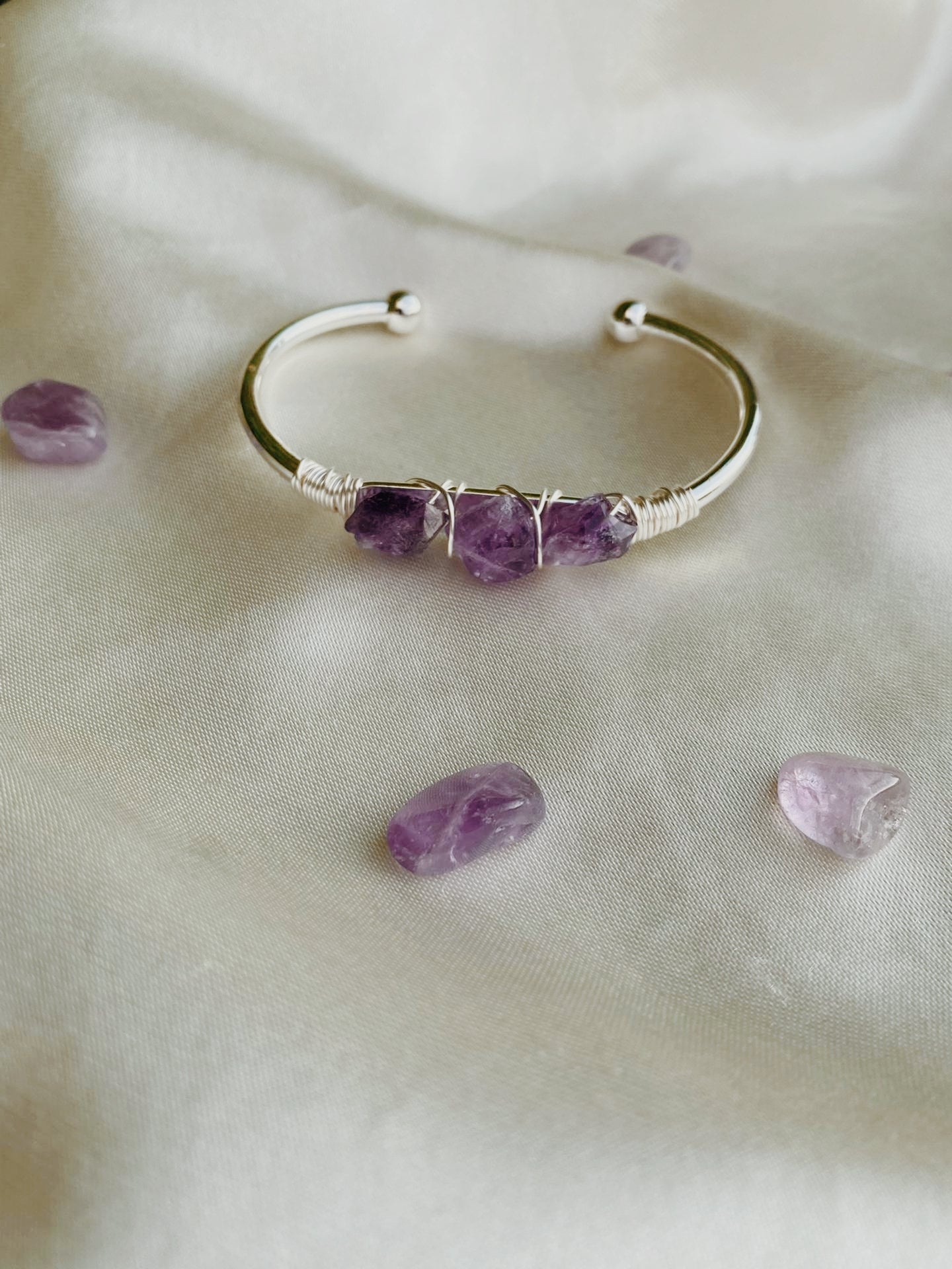 Amethyst Silver bracelet