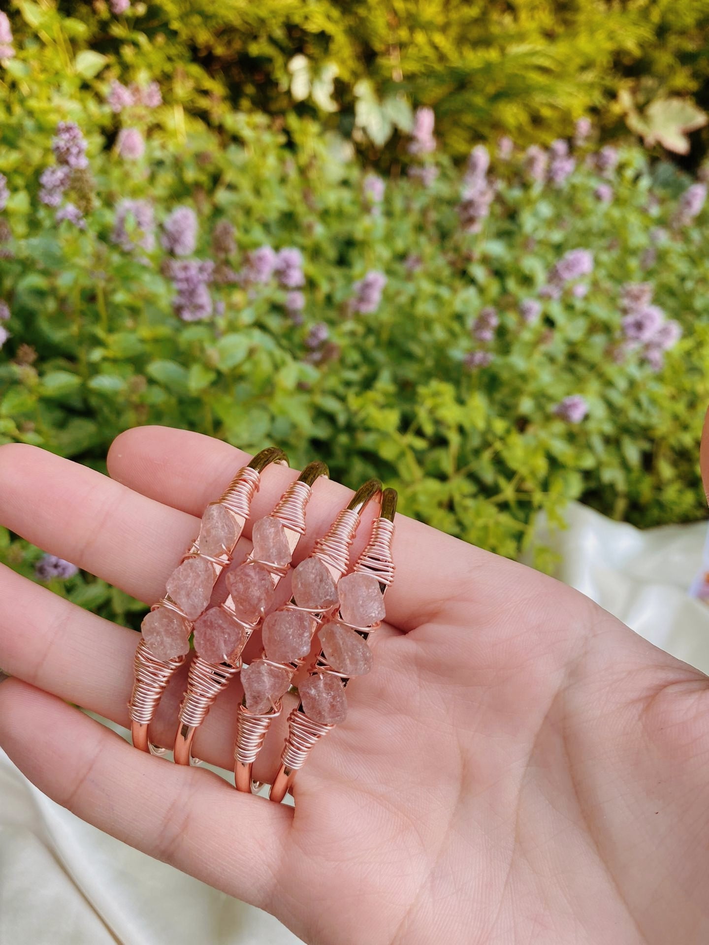 Strawberry Quartz Rose Gold bracelet