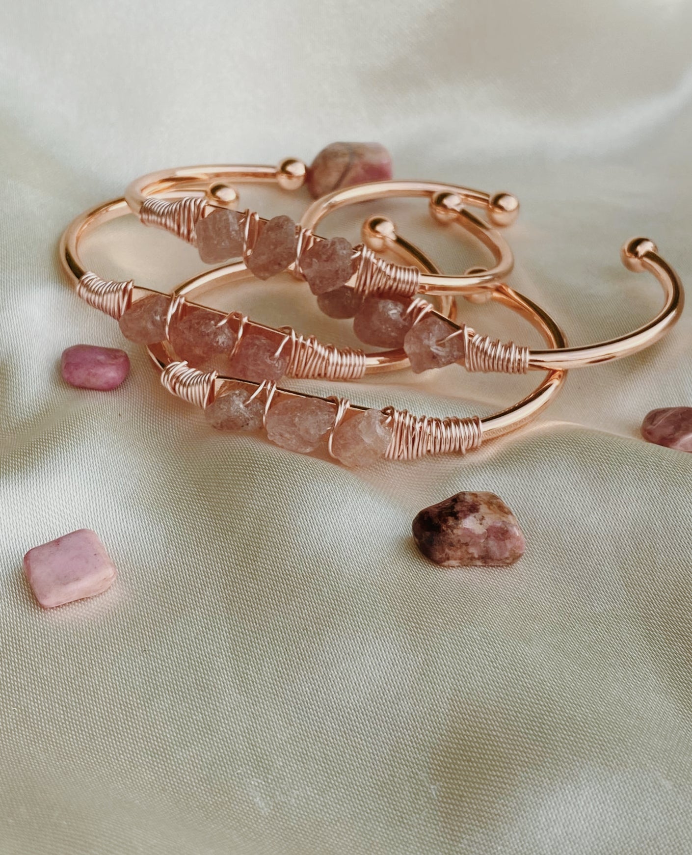 Strawberry Quartz Rose Gold bracelet