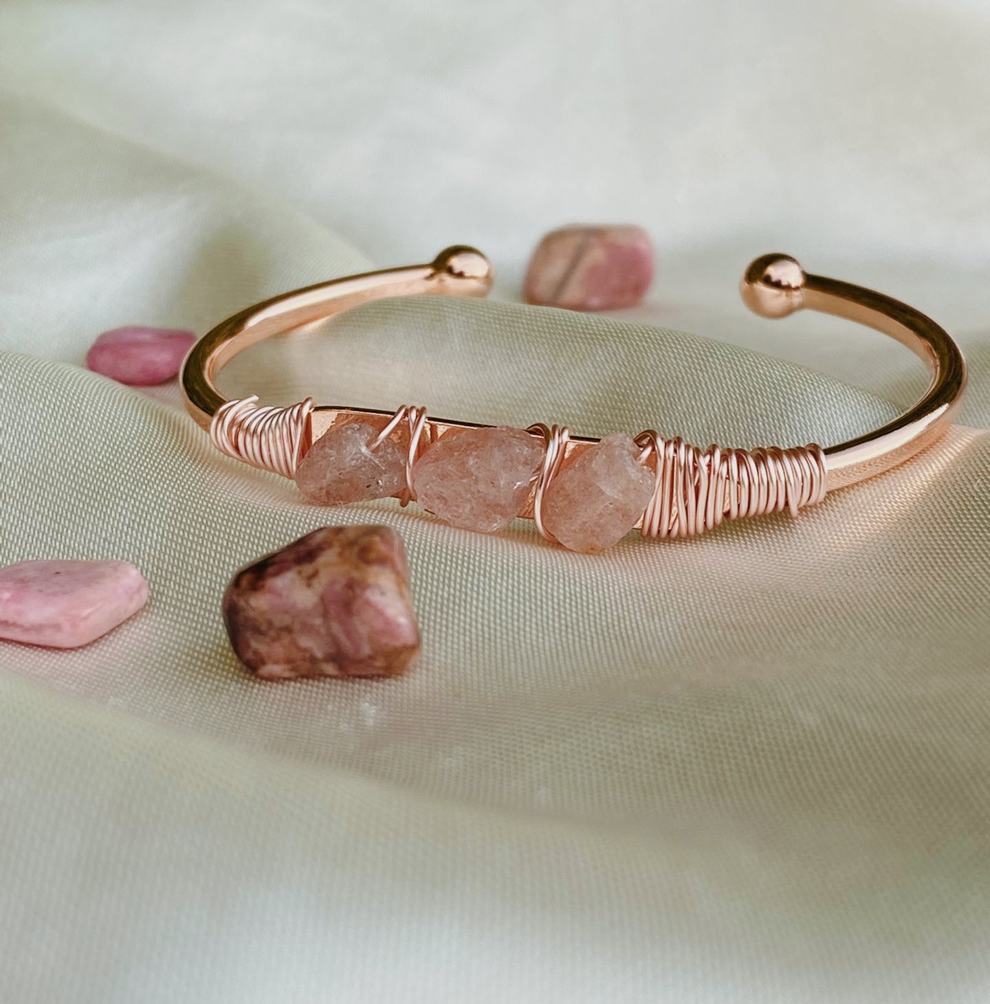 Strawberry Quartz Rose Gold bracelet